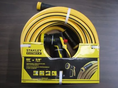 STANLEY FATMAX 5/8  X 60' PROFESSIONAL GRADE GARDEN HOSE WITH NOZZLE • $49.90