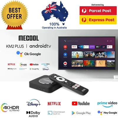 $135 • Buy Mecool KM2 Plus 2022 Android TV Box 4K AV1 HDR For Netflix Prime Disney+ YouTube