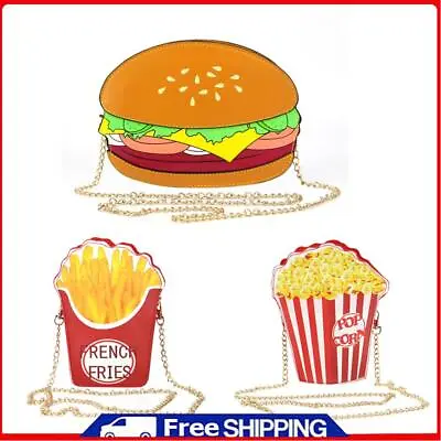 £7.87 • Buy Woman Hamburger Cupcake PU Chain Bag Popcorn Fries Crossbody Messenger Bags .