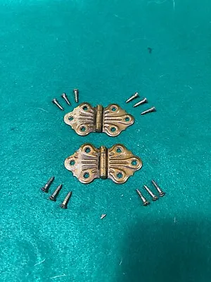 Vtg. Butterfly Flush Hinge Bronze Plated  2 7/8” Cupboard Cabinet Door Hoosier • $14.95