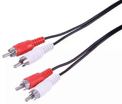 RCA To RCA Cable Stereo Audio Twin Phono Lead 2 X Male To Male Plug 15cm-20m Lot • £2.99