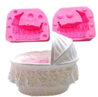 Baby Cot/crib Silicone Mould For Sugar Craft Fondant Cake Decorating Baking  • £7.99