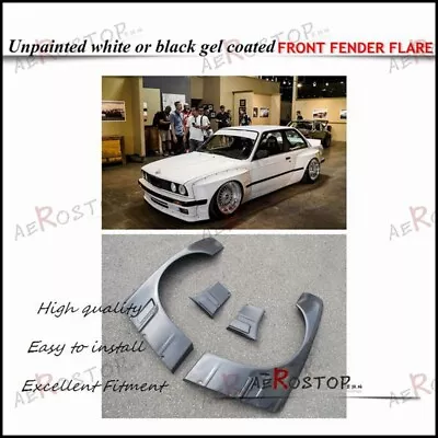 Frp Rocket Rb Bunny Style Front Fender Flare W. Extensions For 82-94 E30 • $212