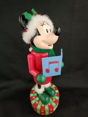 Carol Singing Minnie Mouse Wooden Nutcracker Figurine Disney Parks Jc Penney 13  • $49.95