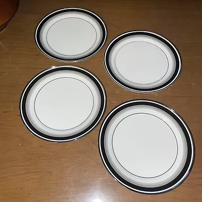 Set Of 4 Mikasa NOIR Bone China 6.5” Bread & Butter Plates • $27.88