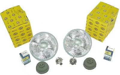 H4 Headlight Conversion 7  Hella Set Fits VW Bug Bus Ghia Thing Porsche H4 KIT • $156.85