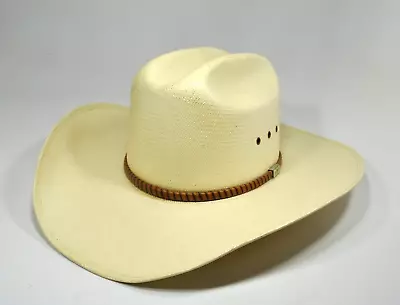 Vintage Resistol George Strait Collection Self-Conforming Straw Cowboy Hat 7 3/8 • $79