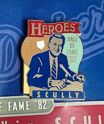 ⚾️ RARE 🎙️Vin Scully Hall Of Fame ‘82 “HEROES” Peter David Pin • $15