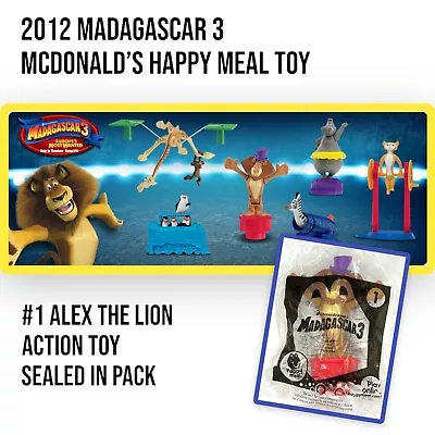 2012 McDonalds MADAGASCAR 3 Alex The Lion #1 Animal Action Figure Toy Happy Meal • $6.99