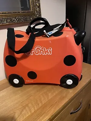 Trunki   18L Harley The Ladybug Ride-on Kids Suitcase - Red Used But Good • £14.95