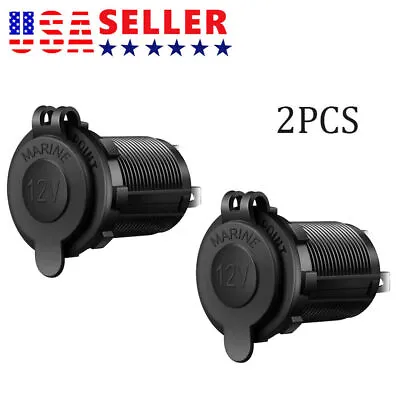 2PCS 12V Car Marine ATV Cigarette Lighter Socket Power Outlet Receptacle Plug • $8.99