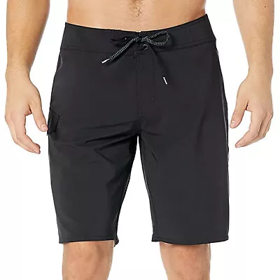 Volcom Men's Lido Solid Mod 20 Black Swim Trunk Boardshorts Clothing Apparel ... • $41.99