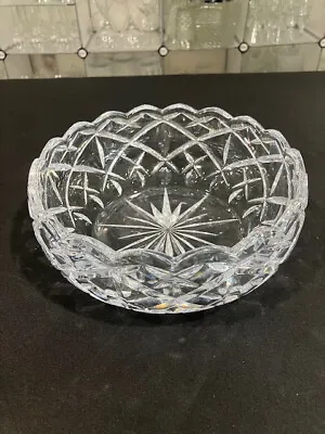 Lady Anne By Gorham Crystal - Vintage Cut Crystal Scalloped Centerpiece Bowl • $59