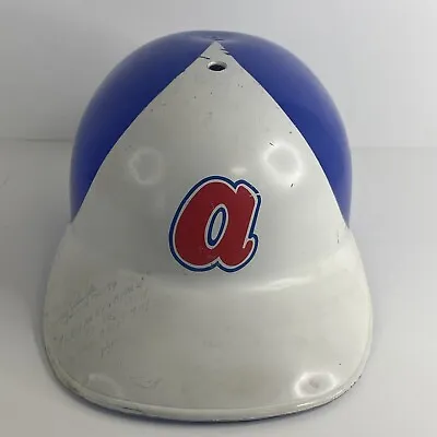 Vintage 1970's Atlanta Braves Plastic Batting Helmet Souvenir MLB Inscribed • $34.99