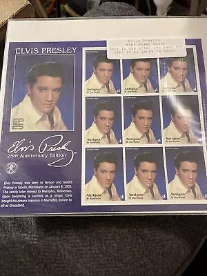 Elvis Presley Collectible Stamps 25th Anniversary Antigua Barbuda Mint • $9.99