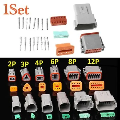 Electrical Cable Seal Kits Waterproof Connector Socket Plug DT06/04 Wiring • $10.98