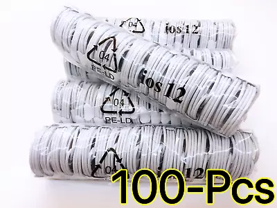 100 X Wholesale Lot 3ft Usb Charger Cord Cable For Iphone 6 6s 5 7 8P XR XS MAX • $12.99