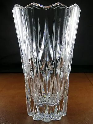 Vtg Lenox Elegant Lead Crystal Centerpiece Bouquet 11  Vase Diamond Opulence • $59.99