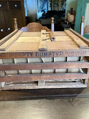 Antique American Humpty Dumpty Wood Egg Crate Very Nice • $81.75