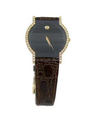 $1795 • Buy Movado Horizon Diamond 18K Yellow Gold Watch