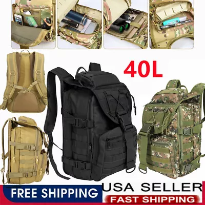 Outdoor Military Molle Tactical Backpack Rucksack Camping Hiking Travel Bags 40L • $27.99