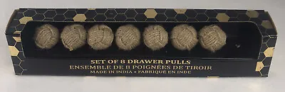 Drawer Pulls Knobs Natural Jute Rope Made In India Set Of 7 Nautical New • £13.49