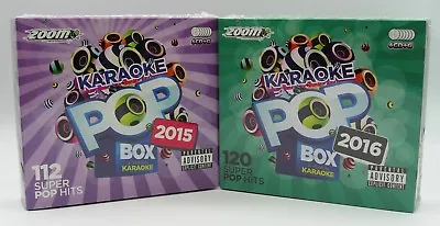 £14.95 • Buy Zoom Karaoke Pop Box 2015 & 2016 Set - 12 CD+G Karaoke Discs Inc. 232 Pop Tracks
