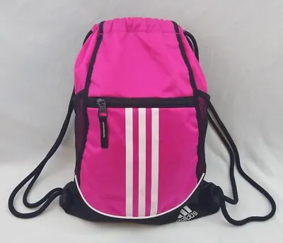 $14.99 • Buy ADIDAS Pink Sackpack Bag Shoe String Media Safe Lined Pocket Alliance II