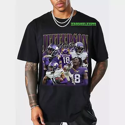 Justin Jefferson Shirt  Football Shirt  Classic Vintage 90s Graphic Tee  Unisex • $18.99