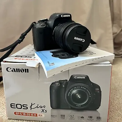 Canon EOS 600D 18.0MP - Black (Kit W/ EF EF-S 18-55mm Lens) • £200