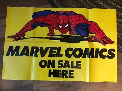 Marvel On Sale Here Promo Poster 1985 With Spider-Man  • $120