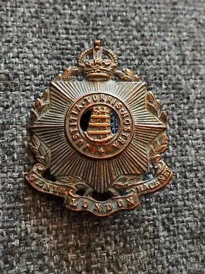 10th County Of London Battalion Hackney Regiment Cap Badge 1912 - 1937 • £8