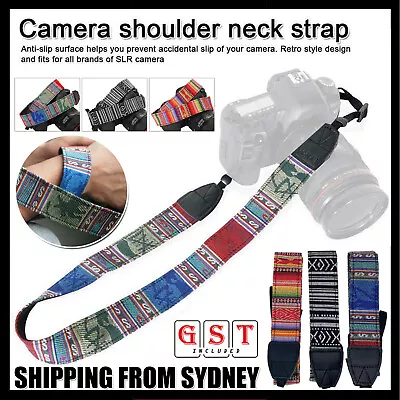 Durable Adjustable Camera Neck Belt Camera Shoulder Strap Cameras Strap Vintage • $4.25