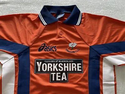 Yorkshire Cricket Shirt 1998-2000 Asics Medium Excellent Condition • £70.80