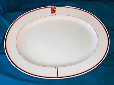 Mikasa Japan Laf03 Deco Expressions Platter 14  Red Black White Rectangles • $29.99