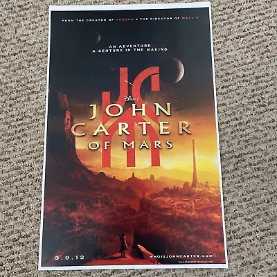 $9.99 • Buy John Carter Of Mars Disney Poster 11 X 17 (251)