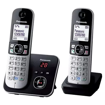 Panasonic KXTG6822 Twin Cordless Phone Answer Machine 2 Handset Telephone • £59.99