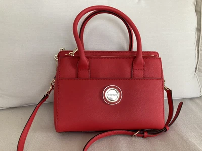 $165 • Buy Oroton Red Leather Metropolis Handbag Red Brand New
