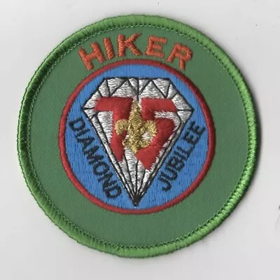 1985 75th Diamond Jubilee Hiker Patch GRN Bdr. [5D-1287] • $2.95