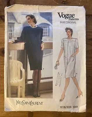 Terrific Vintage VOGUE Paris Original Pattern 1341 Yves Saint Laurent Size 6 • $19.99