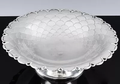 Stylish 1951 Mcm Mappin & Webb Sterling Silver Fish Scale Footed Serving Bowl • $80