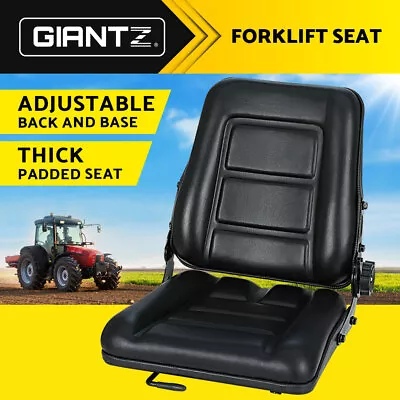 Giantz Adjustable Tractor Seat Forklift Excavator Truck Universal Backrest Chair • $83.95