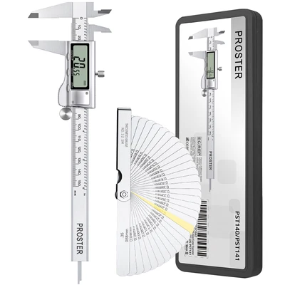 £19.85 • Buy 𝓟𝓻𝓸𝓼𝓽𝓮𝓻Digital Vernier Caliper Electronic Micrometer+Feeler Tool 6''Ruler