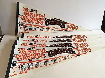 San Francisco Giants Baseball 1989 NL Western Vintage Division Champion Pennant • $36