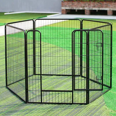 £75.95 • Buy Large Tall 6 Panels Pets Play Pen Dog Puppy Playground Cage Metal Fence Run Cage