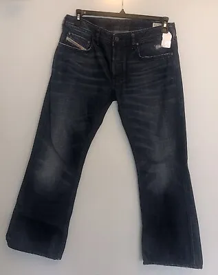 Mens DIESEL Zathan Jeans W32 L30 Blue Bootcut Wash 0073H 🇮🇹 Made In Italy $196 • $65.55