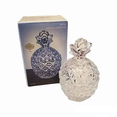 Shannon Crystal Godinger Hospitality Covered Box Jewelry Candy Dish Pineapple 6  • $19.99