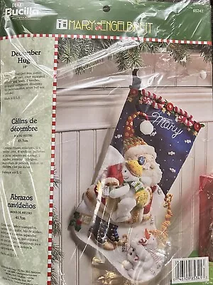 Bucilla Felt Stocking Mary Engelbreit December Hugs 18” 85341 • $40