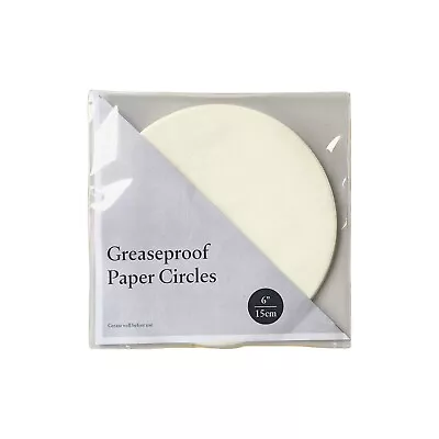 Greaseproof Circles 6  Inch Round Grease Proof Sponge Cake Tin Pan Liners • £1.68
