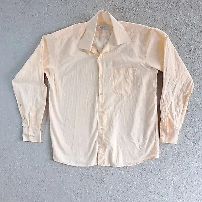 $49.99 • Buy Gucci Italy Shirt Adult Men Long Sleeve Size 38 Large Button Up Collared Beige.